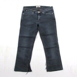 Acne Designer Max Man Ray Slim Fit Dark Wash Denim Jeans Cropped ALTERED Sz 31